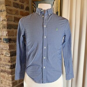 Polo Ralph Lauren Blue Checkered Shirt size L (14-16)